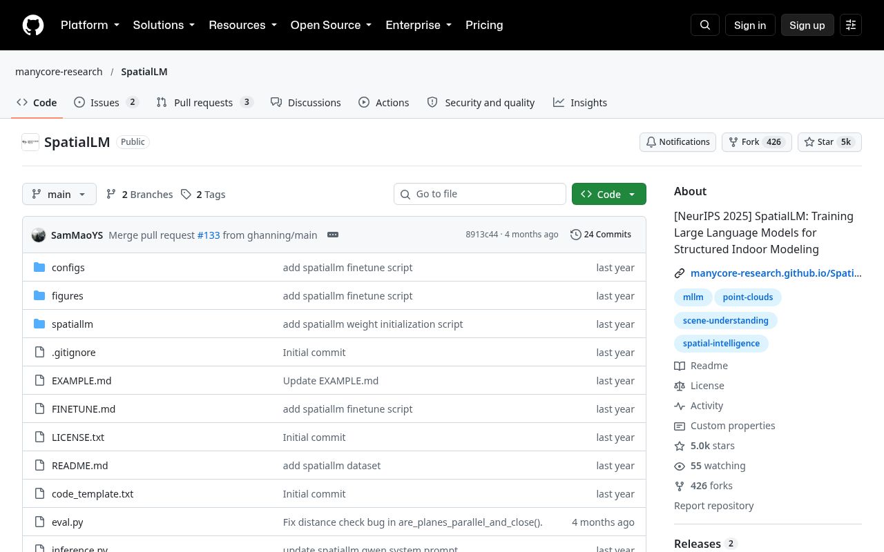 GitHub: manycore-research/SpatialLM
