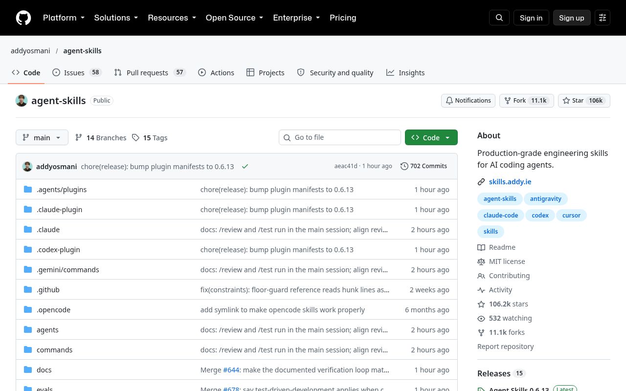 GitHub: addyosmani/agent-skills